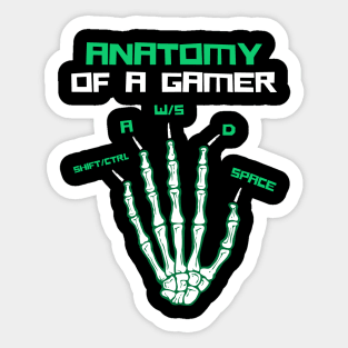 Anatomy Of A Gamer Sticker